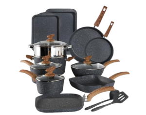 Black Granite Pots and Pans Set